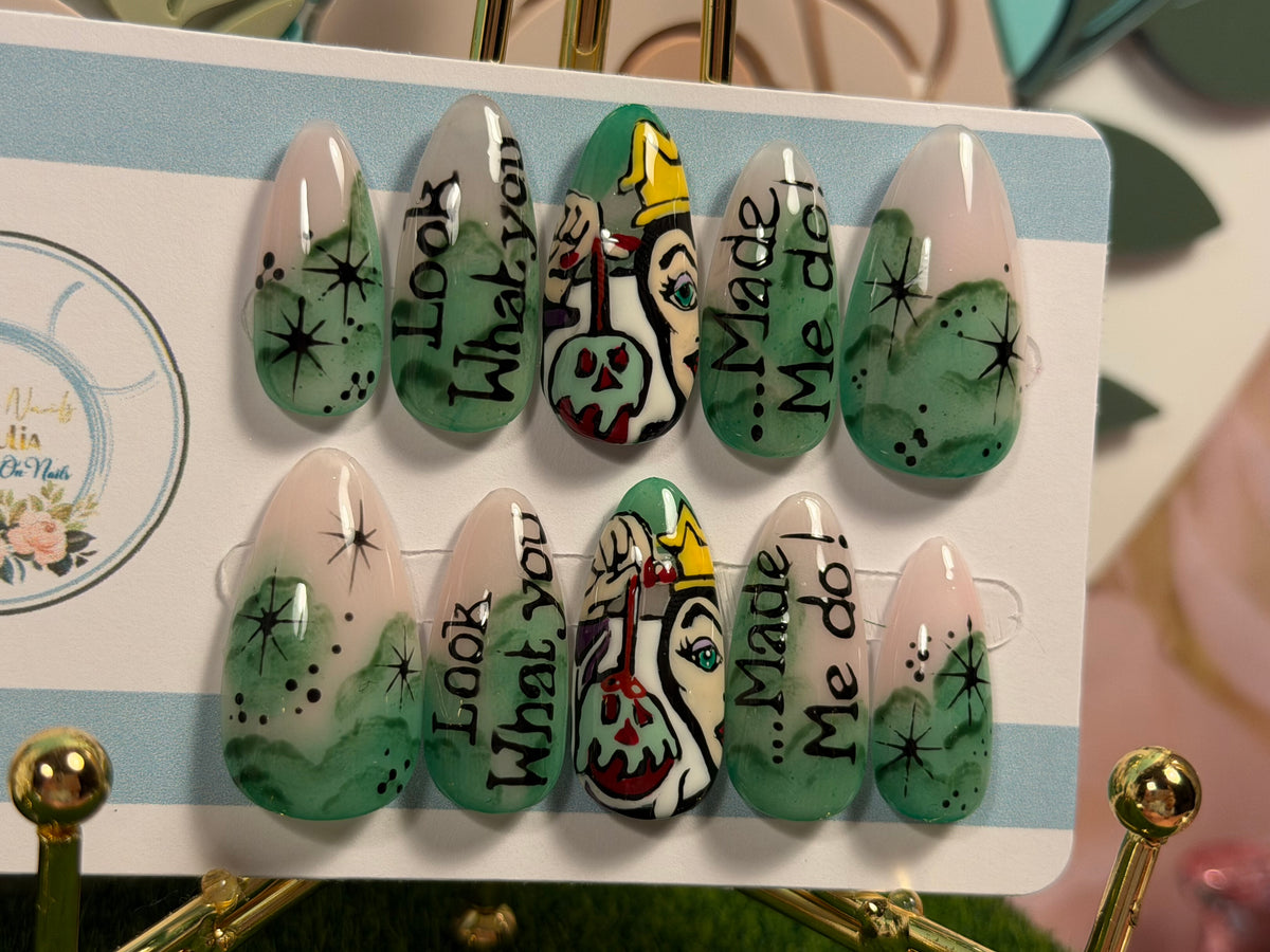 Look What You Made Me Do | Green Magical Press On Nails