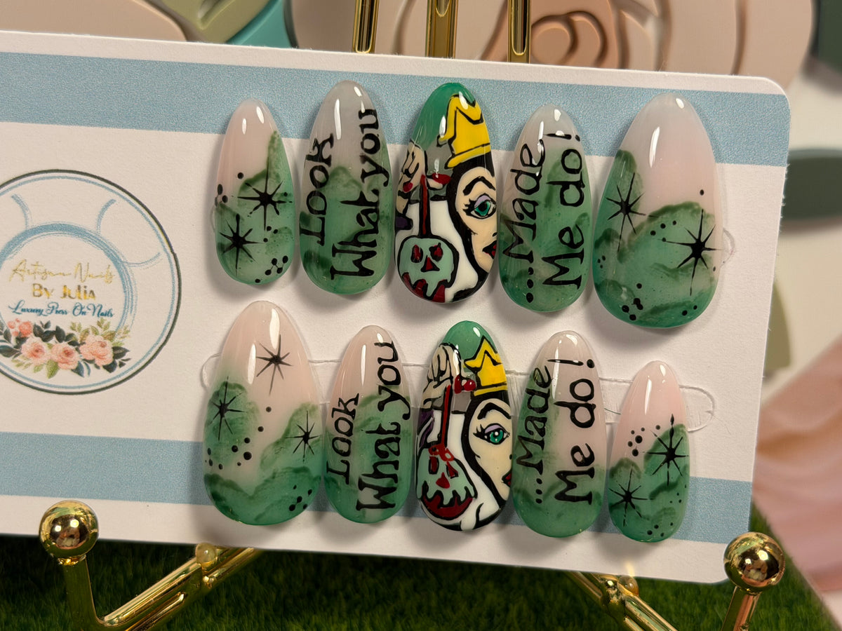 Look What You Made Me Do | Green Magical Press On Nails