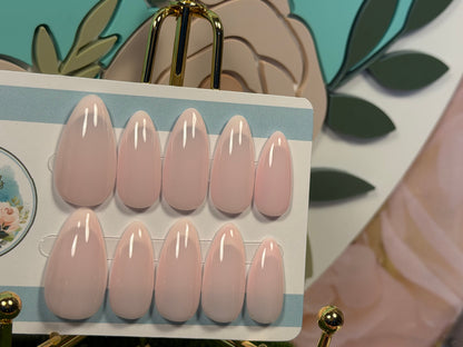 French Kiss | Milky Pink Press On Nails