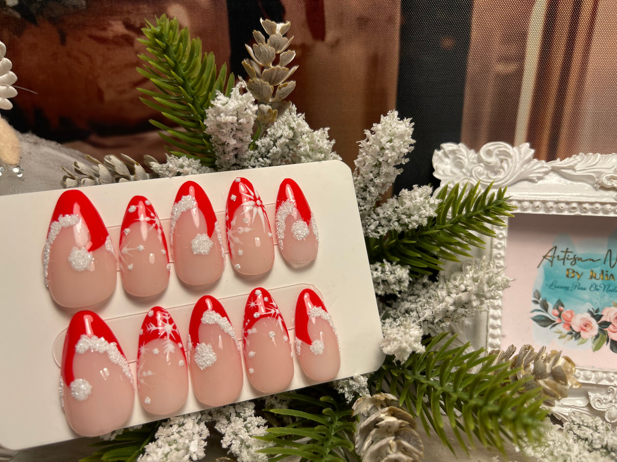 Hats Off | Santa Hat Press On Nails