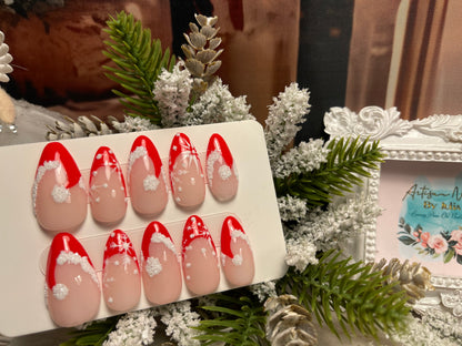 Hats Off | Santa Hat Press On Nails