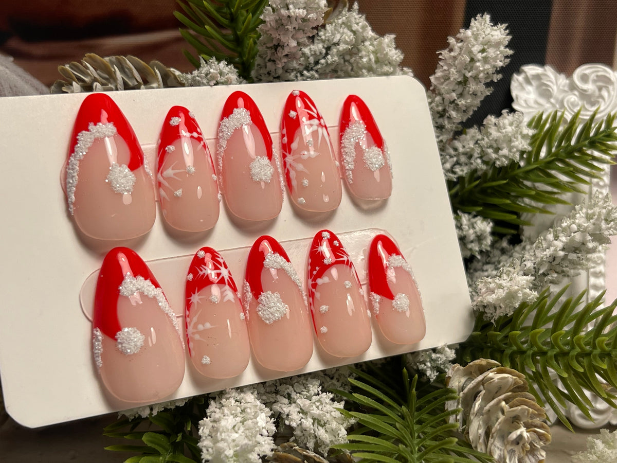 Hats Off | Santa Hat Press On Nails