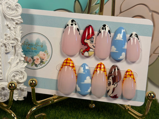 Howdy Partner | Hand Painted Western Toy Press On Nails
