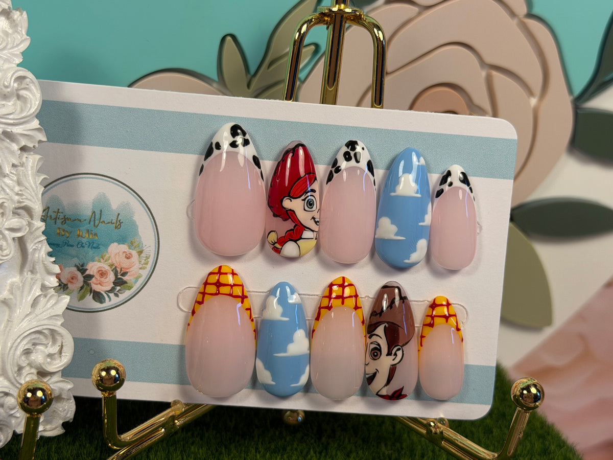Howdy Partner | Hand Painted Western Toy Press On Nails