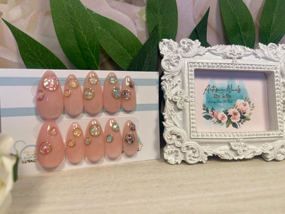 OPAL BUBBLES - Juego de 10 uñas encapsuladas en nácar