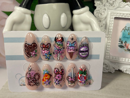 YUM YUM   - Set of 10 Disney Snack Inspired Nails