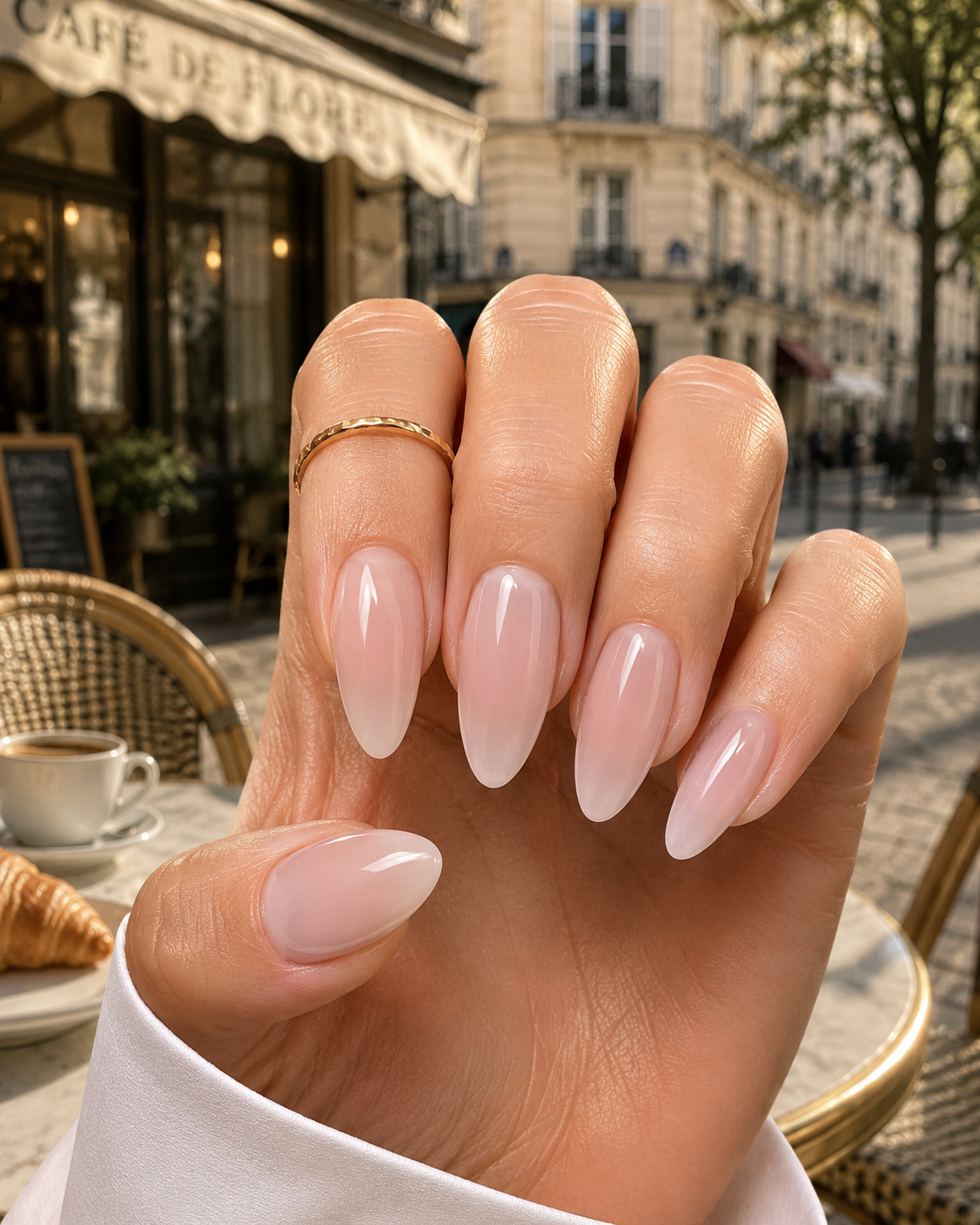 French Kiss | Milky Pink Press On Nails