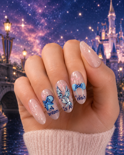 Bluebird Dreams | Hand Painted Magical Wish Press On Nails