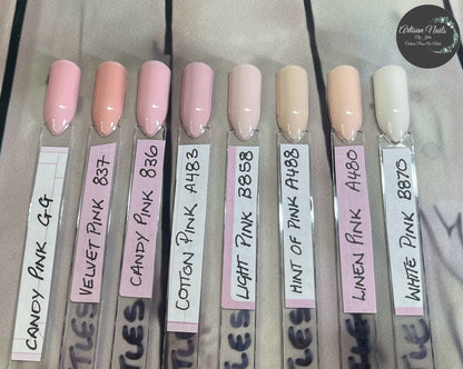 THE PINKS - Block colour or French Tip - Set of 10 Solid Colour or French Tip Nails