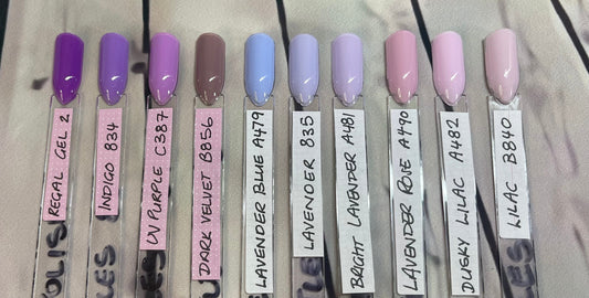 THE PURPLES - Block colour or French Tip - Set of 10 Solid Colour or French Tip Nails