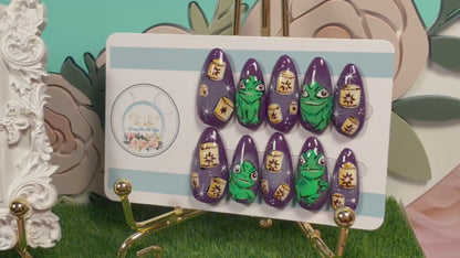 Little Green Trouble | Magical Lantern Press On Nails