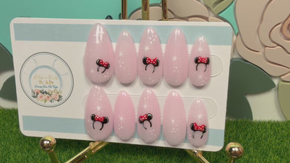 LOVE STORY - Gel Press on Nails - Lot de 10 faux ongles en dentelle avec roses 3D - Fabriqués sur commande