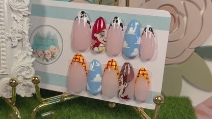 Howdy Partner | Hand Painted Western Toy Press On Nails