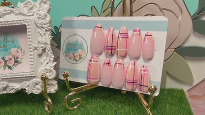 Mad About Plaid | Pink Plaid Press On Nails