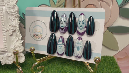Ghost Hosts | Haunted Mansion Inspired Halloween Press On Nails Description