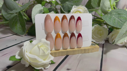 TONS CHOCOLAT - Ongles en gel à presser - Lot de 10 ongles à pointe marron - Fabriqués sur commande