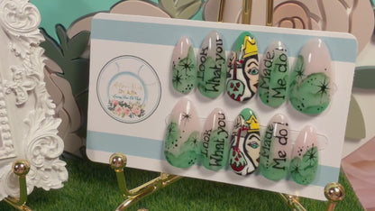 Look What You Made Me Do | Green Magical Press On Nails