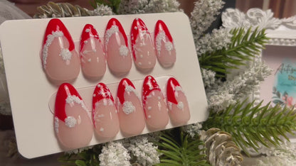 Hats Off | Santa Hat Press On Nails